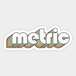 Metric / Rainbow Vintage Sticker